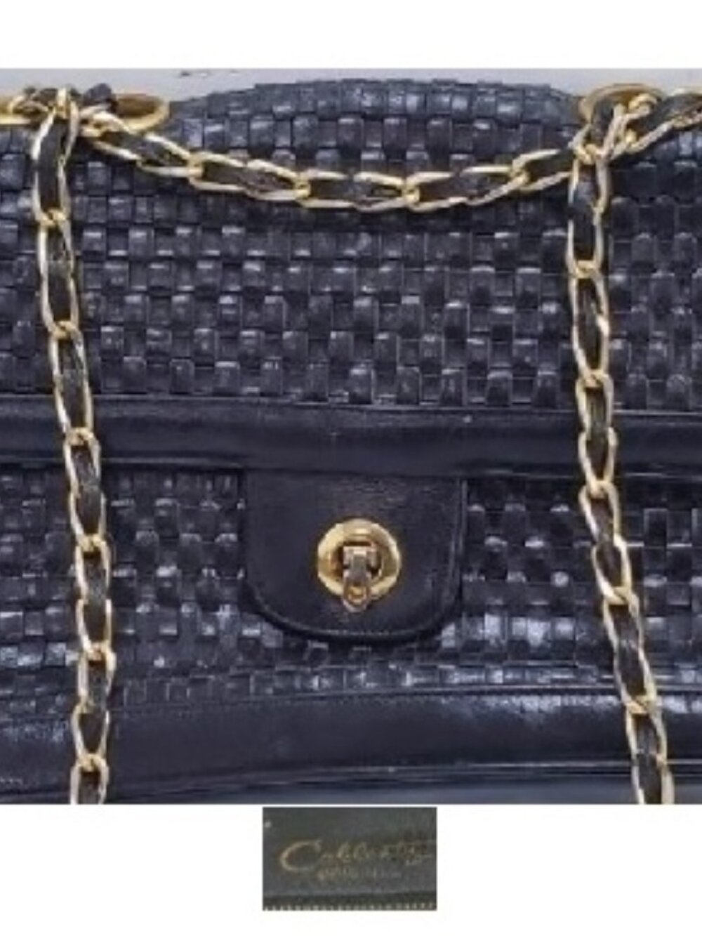 Vinate Late 50;s Coblentz Woven Leather 2.55 Bag Purse Handbag Purse